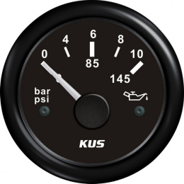 Указатель давления масла для лодочных моторов KUS BB черн/черн 0-10 бар (KY15202)